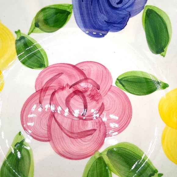 Tabletops Unlimited Flora di Roma Rosa Roses Pasta Vegetable Serving Bowl Vtg - Picture 5 of 12